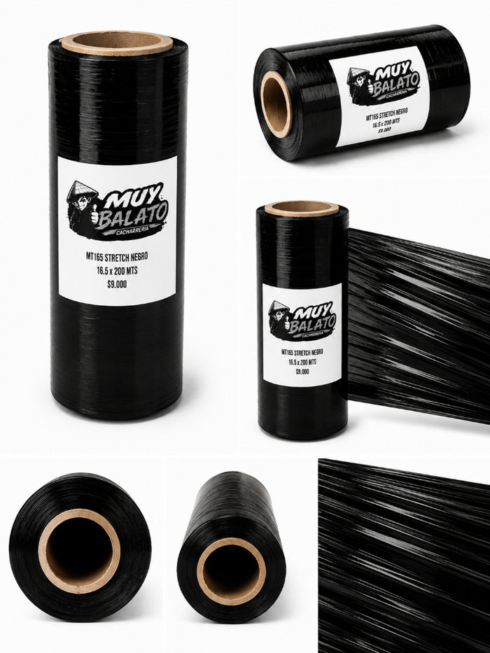 Papel Strech Negro 16.5 x 200 metros — REF: MT156