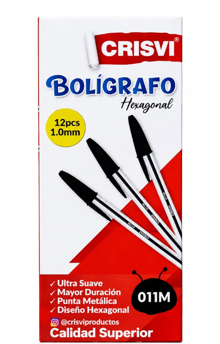 Bolígrafo negro — REF: 011M(NEGRO)