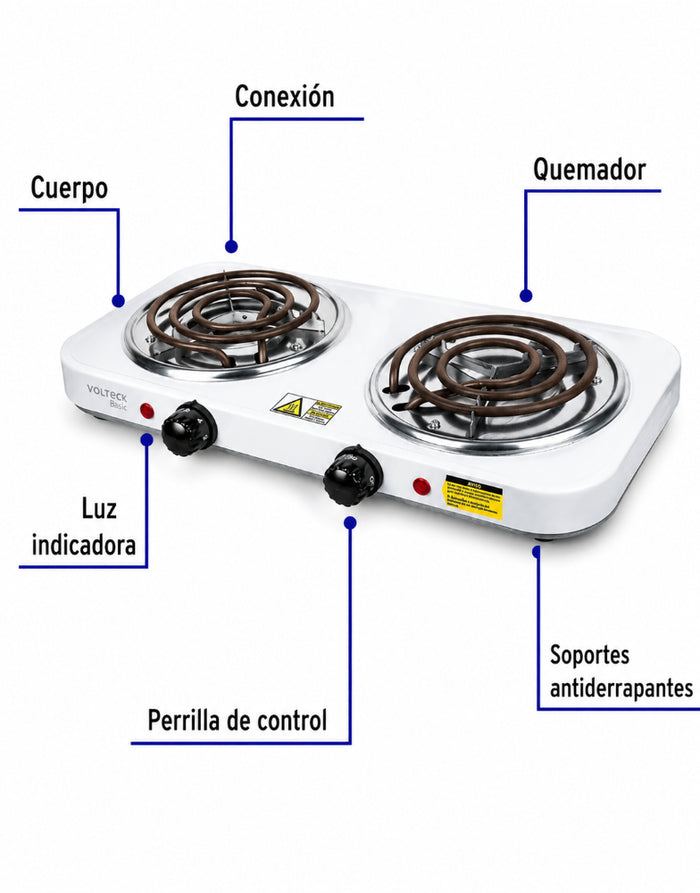 Fogón eléctrico — REF: JX-2020B